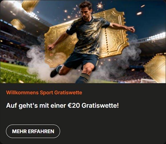 welcome-bonus-4 Sport Gratiswette €20 Fußballspieler Schuss